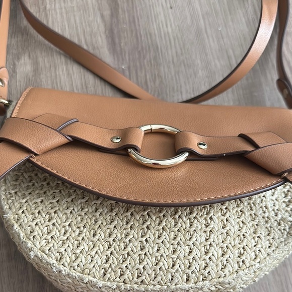 Rattan and faux leather purse - Picture 3 of 4